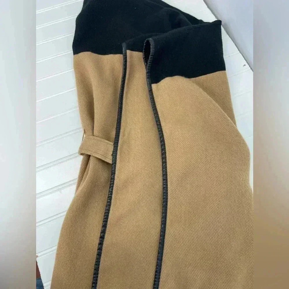 14th & union women's cape jacket, Faux Leather Trimmed One Size - Picture 8 of 11